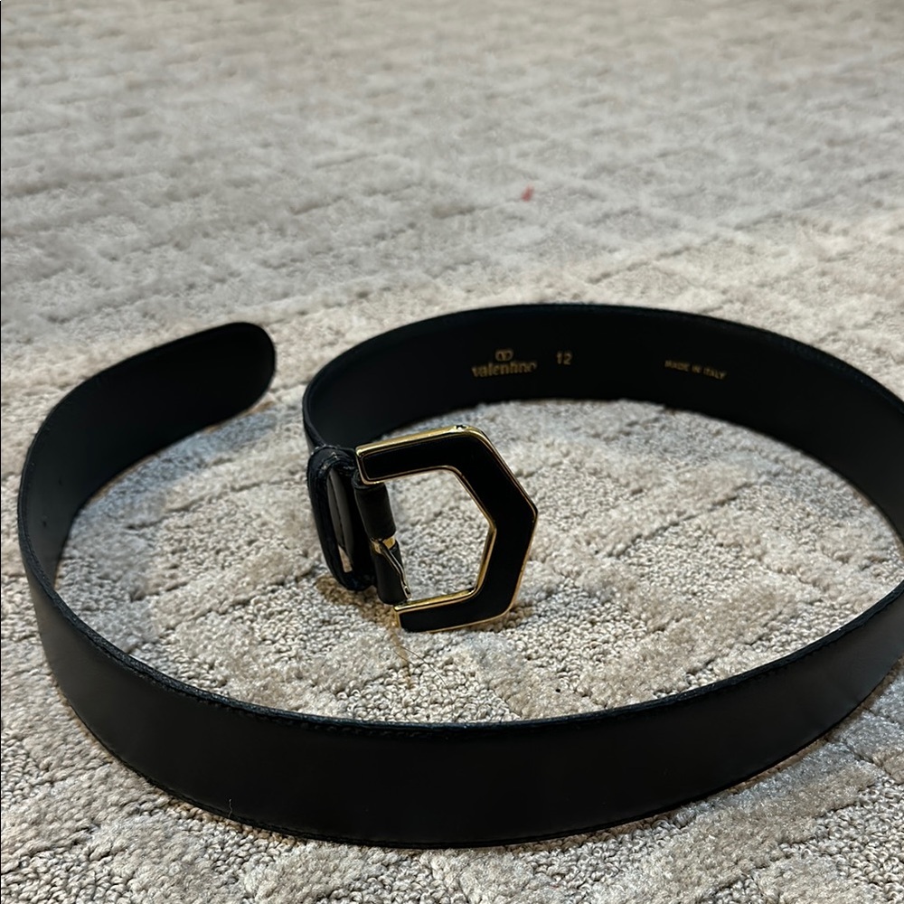 Vintage Valentino Black Leather Belt